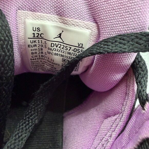 Nike Air Jordan 7 Retro Barely Shoes Size 12c Black Grape DV2257-055 - Picture 9 of 11